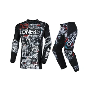 O'Neal Element Attack V.25 Gear Set / Jersey Pant Combo Black/White LG / 34 - Picture 1 of 5