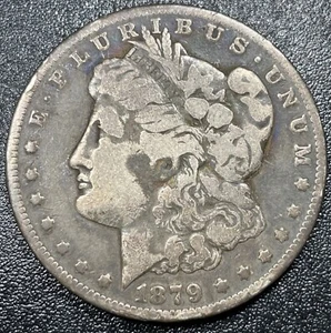 1879 CC Morgan Silver Dollar $1 Fine Details Carson City Coin - Picture 1 of 2
