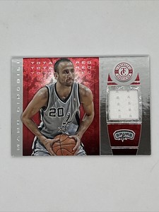 2013-14 Totally Certified Manu Ginobili material Totally Red 38/199