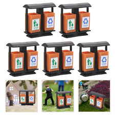  5 Pcs Abs Micro Landscape Wall Light Child Tiny Recycle Can Mini Trash Cans