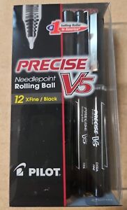 12ct PILOT Precise V5 Stick Liquid Ink Rolling Ball Stick Pens, Extra Fine Point