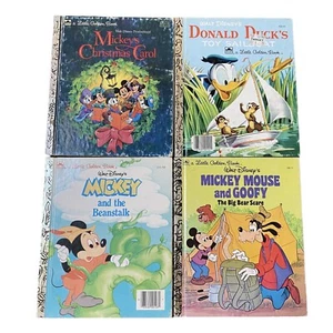 Little Golden Books Vtg Lot of 4 Mickey Donald Duck Goofy Christmas Carol - Picture 1 of 7