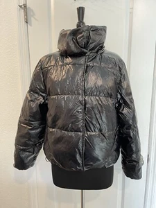 NWT A New Day Women’s Short Puffer Jacket Black Size M - Picture 1 of 7