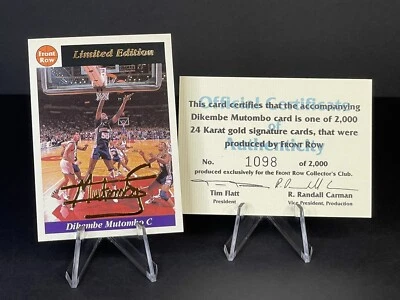 Dikembe Mutombo Rookie Card 1991-92 Limited Edition GOLD SIGNATURE /2000 RC HOF - Image 1 of 4