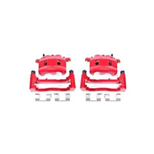 Pinzas rojas delanteras Power Stop con soportes - par para Cadillac Escalade 07-08 - Imagen 1 de 2