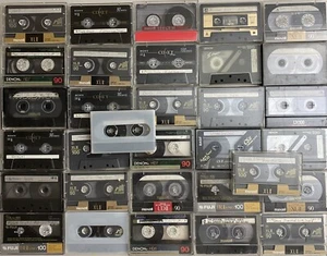 Lot Of 32 High Bias Cassette Tapes Prerecorded/Used Maxell DENON Fuji BASF SONY - Picture 1 of 7