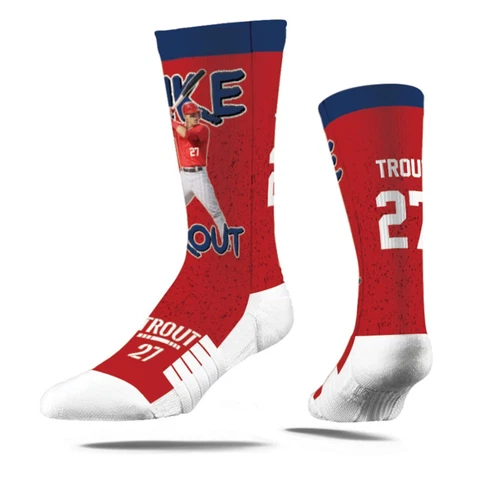 Strideline Mike Trout Full Image Premium Crew Socks Cover