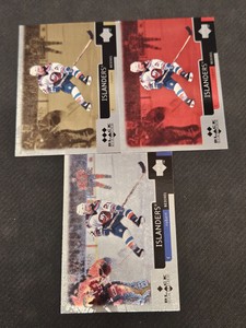 1997-98 UPPER DECK UD BLACK DIAMOND ROBERT REICHEL #49 BASE RED GOLD 3 CARD LOT