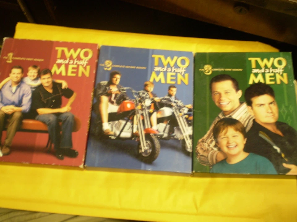 (3) Two and a Half Men Season DVD Lot: Seasons 1, 2 & 3      All w/Slipcovers - Image 1 of 1