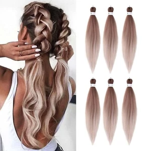 Pre-Stretched Braiding Hair Extensions 26 Inch 6 packs Ombre Braiding Hair Hot W - Picture 1 of 10