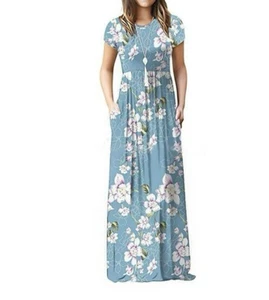 Women Wedding Guest Dresses Casual Floral Print Maxi Dress Size S - Picture 1 of 4