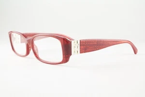 Authentic Chanel 3179-h c. 1207 53mm Red Sparkle Striped Glasses Frames Italy - Picture 1 of 5