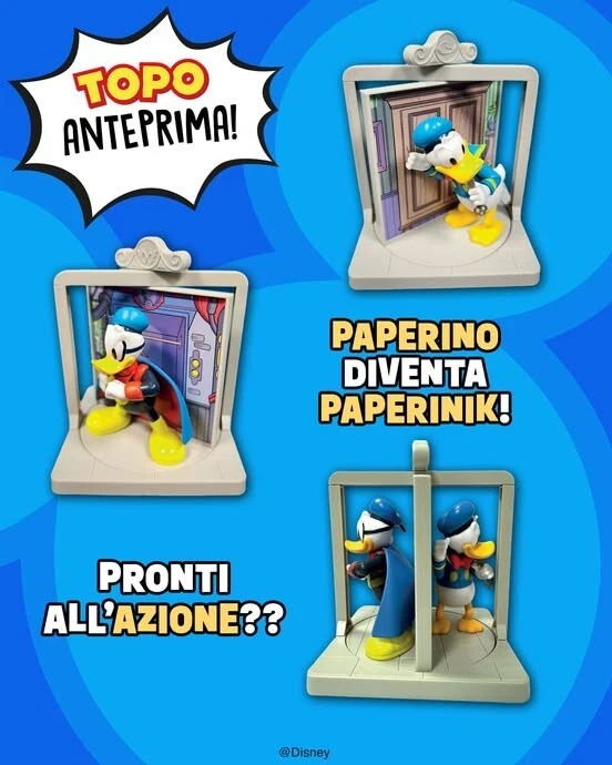 TOPOLINO 3631 + TOPOLINO 3632 diorama di PAPERINIK - PANINI DISNEY