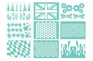 A4 IHRE WAHL RC Airbrush Schablone Maske Vinyl Folie für Lexan Body Shell - Bild 1 von 4