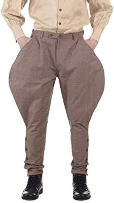 裤子 蒸汽朋克 维多利亚 Cosplay 服装 男式焦特布尔裤 — 第 1/4 张图片