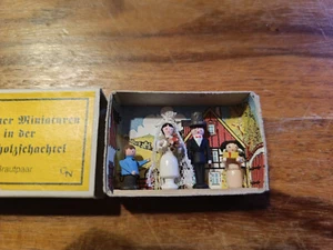 Seiffener Miniatur in der Zündholzschachtel Hochzeit Erzgebirge Heirat - Bild 1 von 3