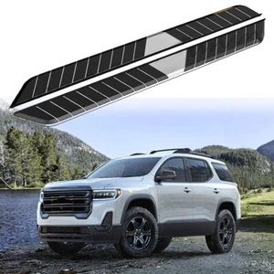 Black Running Board fits for GMC Acadia 2018-2023 Side Step Nerf Bars Side Stair - Picture 1 of 10