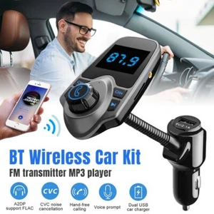 Bluetooth Car Kit FM Transmitter Wireless Radio Adapter USB Charger MP3 Player - Picture 1 of 12