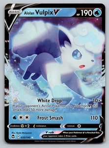 Alolan Vulpix V 033/195 Swsh12: Sword & Shield - Silver Tempest Holo - Picture 1 of 2