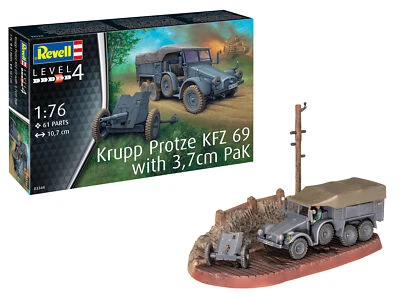 REVELL 03344 Krupp Protze KFZ 69 with 3,7cm PaK - Immagine 1 di 4