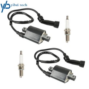 2 x Ignition Coil & Spark Plug For Suzuki INTRUDER 33420-48B00 VS1400 VL1500 - Picture 1 of 10
