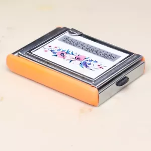 Retro a los años 70 Monedero Dirección Abatible Floral Cromo Naranja Recortado Uso Moderado - Imagen 1 de 10
