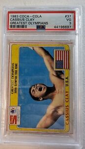 1983 Coca-Cola Greatest Olympians #37 Cassius Clay PSA 3 ONLY TWO PSA COPIES