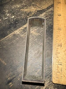 Printing Block “ Border Frame, Coffin Shape” Brass - Picture 1 of 6
