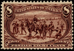 US 289 1898 8c Troops Guarding Wagon Mint OG Hinged. KP-163 - Picture 1 of 8