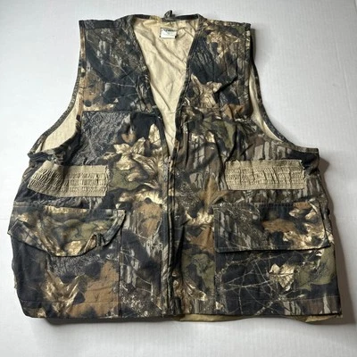 Vintage Ozark Trail Realtree Hunting Camouflage Vest Mens Large Pouch on Back - Image 1 of 4