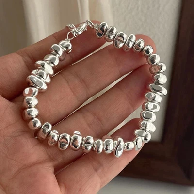 EDLES PERLEN ARMBAND 925 Silber Charm Zirkonia massiv ARMKETTE Armreif Anhänger - Bild 1 von 4