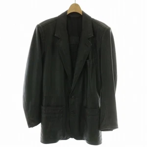 LOEWE Vintage Leather Jacket Coat Tailored Short Single 2B Pocket 48M Black Used - Picture 1 of 9