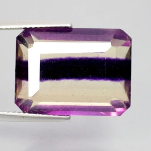 26.82 Cts Pretty (18 x 13) Natural Octagon Bi-Color Flourite Loose Gemstones - Picture 1 of 7