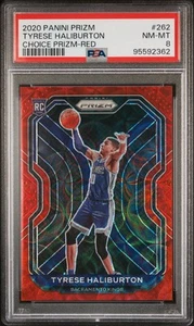2020-21 Panini Prizm Tyrese Haliburton Choice Red Prizm RC /88 PSA 8 - Picture 1 of 2