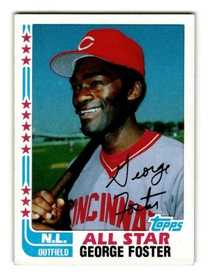 George Foster ERR 1982 Topps #342a Cincinnati Reds NM-MINT - Image 1 of 2