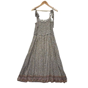 Miracle Maxi Dress Size 16 Sleeveless Floral Boho Ruched Rayon - Bild 1 von 9