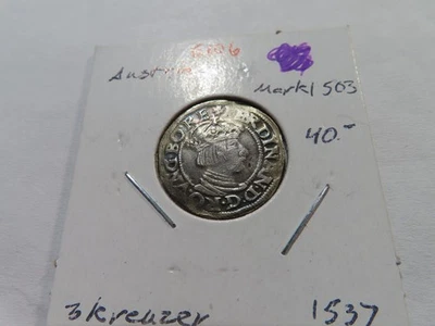 E106 Austria 1537 3 Kreuzer - Imagem 1 de 2