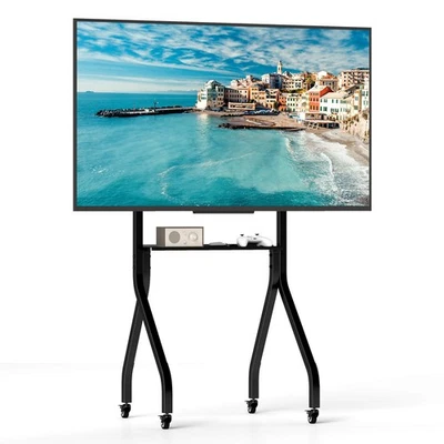 Mobile TV Stand Rolling TV Cart for 43"-100" Flat/Curved Screens up to 110 lbs - Image 1 of 4