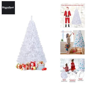 Schneeweißer Künstlicher Weihnachtsbaum 180cm - Stabiler Metallständer inklusive - Bild 1 von 12