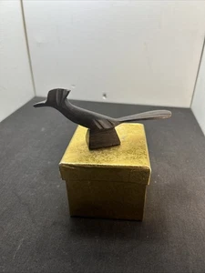 Vintage MCM geschnitzte Eisenholzfigur - Roadrunner Vogel - 6” x 2,5” - Bild 1 von 6