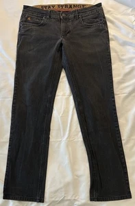 Canary London Denim Wear Jeans 36x32 Slim Fit Black Wash Pants Y2K RARE - Picture 1 of 12