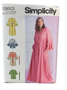 Simplicity S9603 Women's Caftans Wraps Size 26W-32W Plus Size Pattern - Picture 1 of 2