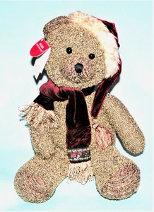 Russ Berrie Plüsch Strickbär "Shimmers" #6109 gold NEU 20 Zoll Bären aus der Vergangenheit - Bild 1 von 5