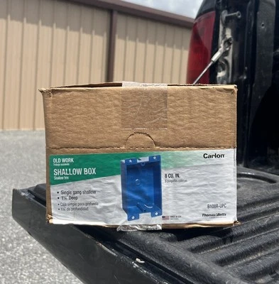 Lot of 25ct Thomas & Betts Carlon Old Work Shallow Blue PVC Outlet Box B108R-UPC