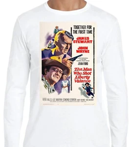 Camiseta manga larga The Man Who Shot Liberty Valance clásica película occidental - Imagen 1 de 3