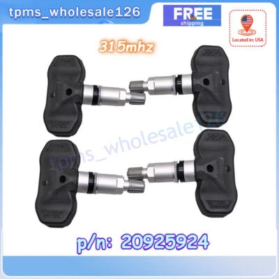 Juego de 4 sensores de presión de neumáticos TPMS 20925924 para GM Cadillac CTS Chevy Caprice Foto 1 de 4