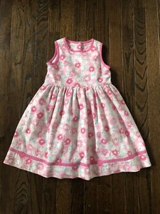 Lilly Pulitzer Girls 5 Pink Floral Textured A-Line Dress w/Lined Ruffled Skirt - Picture 1 of 12