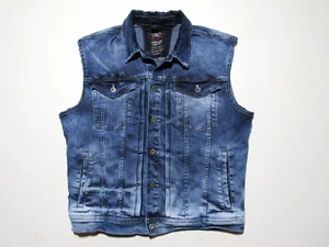 Jordan Craig Legacy Edition Jean Vest Mens Size XL Distressed Denim Blue - Picture 1 of 7