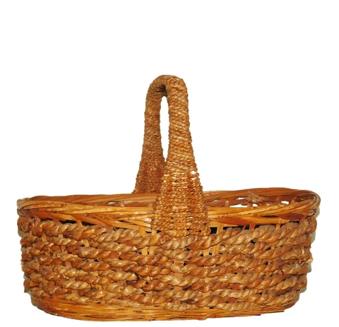 ANTIQUE LARGE BUTTOCKS BASKET PRIMITIVE HAND MADE HAND WOVEN Cover
