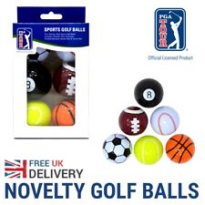 PGA TOUR Fun Sport Golf Balls Novelty (Set of 6) Football Tennis Basketball Ba..